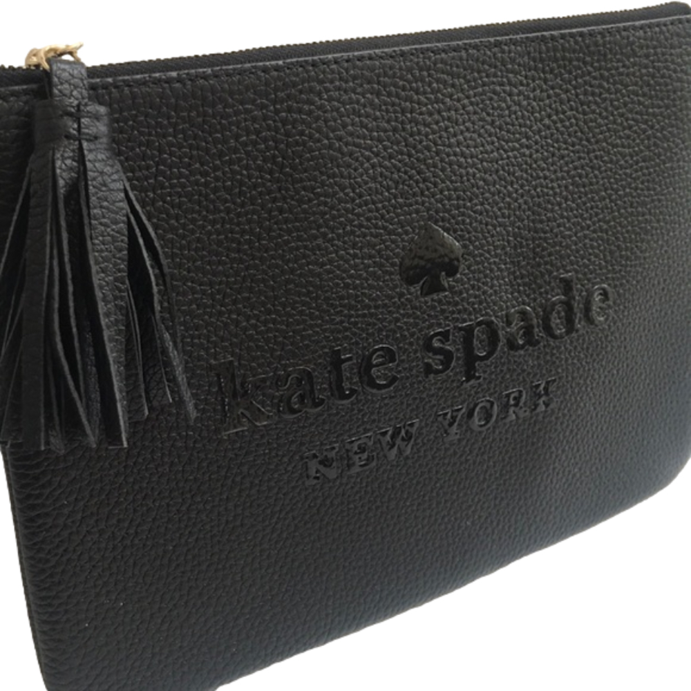 NWT Kate Spade black zip pouch